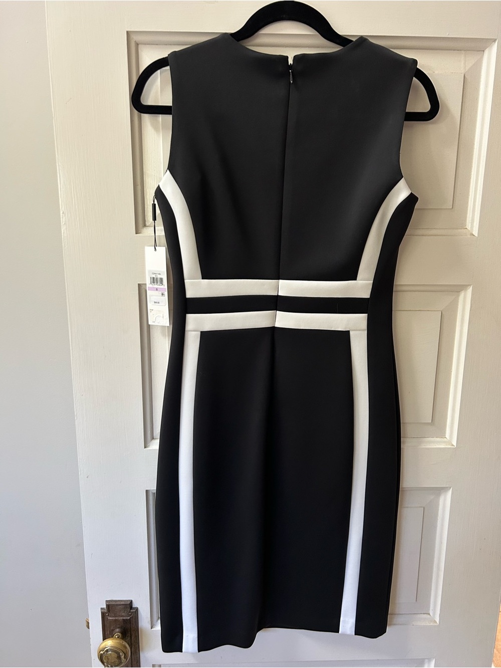 Calvin Klein Black Dress with White Trim - Picture 7 of 7